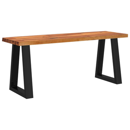 Eethoek Hoekbank Tafelbank Eetkamerset – Massief Acaciahout – Industrieel Metalen Frame – 110 cm – Duurzaam & Natuurlijk Design