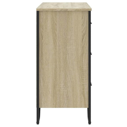 Easy Assembly Modern Dresser - 4-Drawer Storage Cabinet with, Beige Oak Finish, Sturdy Legs - Space-Saving Organizer for Bedroom, Living Room, Office - Engineered Wood Construction (91x35.5x74.5cm) - Ideal for Small Apartment