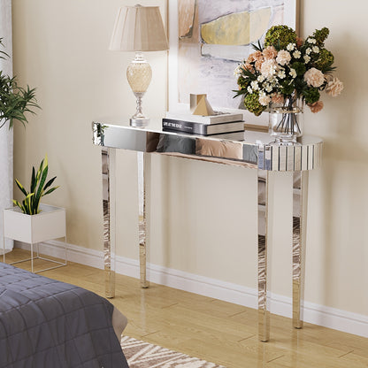 Sidetable – Consoletafel – Haltafel – Wandtafel – Dressoir – Hoogglans Spiegelglas – 120 cm Breed