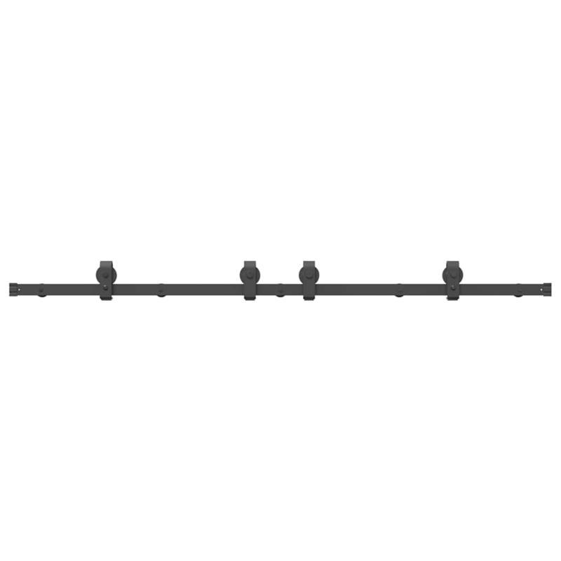 Schuifdeur – Binnendeur – Houten Deur – Loftdeur – Schuifdeursysteem – Zwaar Massief Hout – 59,94 cm Breed – 137,16 cm Hoog – Zwarte Handgrepen – Duurzaam & Gebruiksvriendelijk