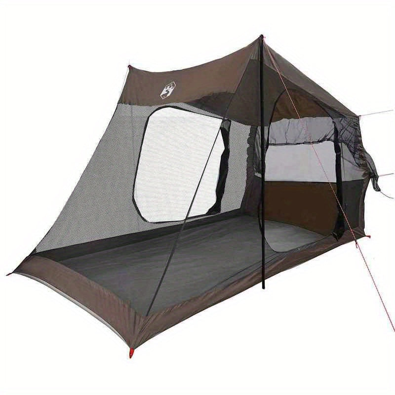 Autotent 2-Person Lightweight Camping Tent - Easy Setup, Durable Brown & Black Design with Mesh Ventilation, Zipper Closure for Outdoor Hiking, Fishing, Picnics, Hiking Shelter | Compact Design | Easycarry Bag, Camping Access