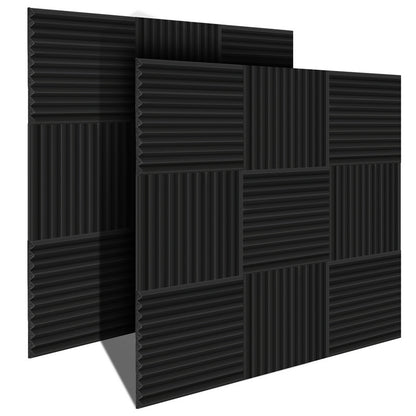 Geluidsisolatiepanelen – Akoestische Panelen – Geluidsabsorberende Wandpanelen – Zelfklevende Isolatiepanelen – Akoestisch Schuim – 24 Stuks – 30x30x2,5 cm – Effectieve Echovermindering