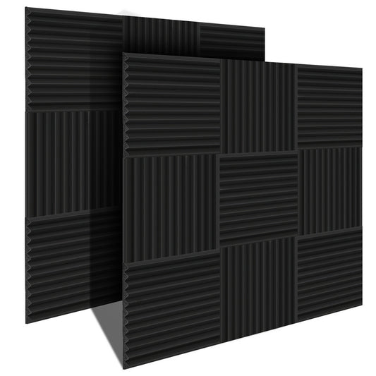 Akoestische Foam Panelen – Geluiddempende Platen – Geluidsisolatie Panelen – Akoestische Wandpanelen – Soundproof Foam Tegels – Zelfklevend – Set 48 stuks – 30x30x2,5 cm – Hoogwaardig Akoestisch Schuim