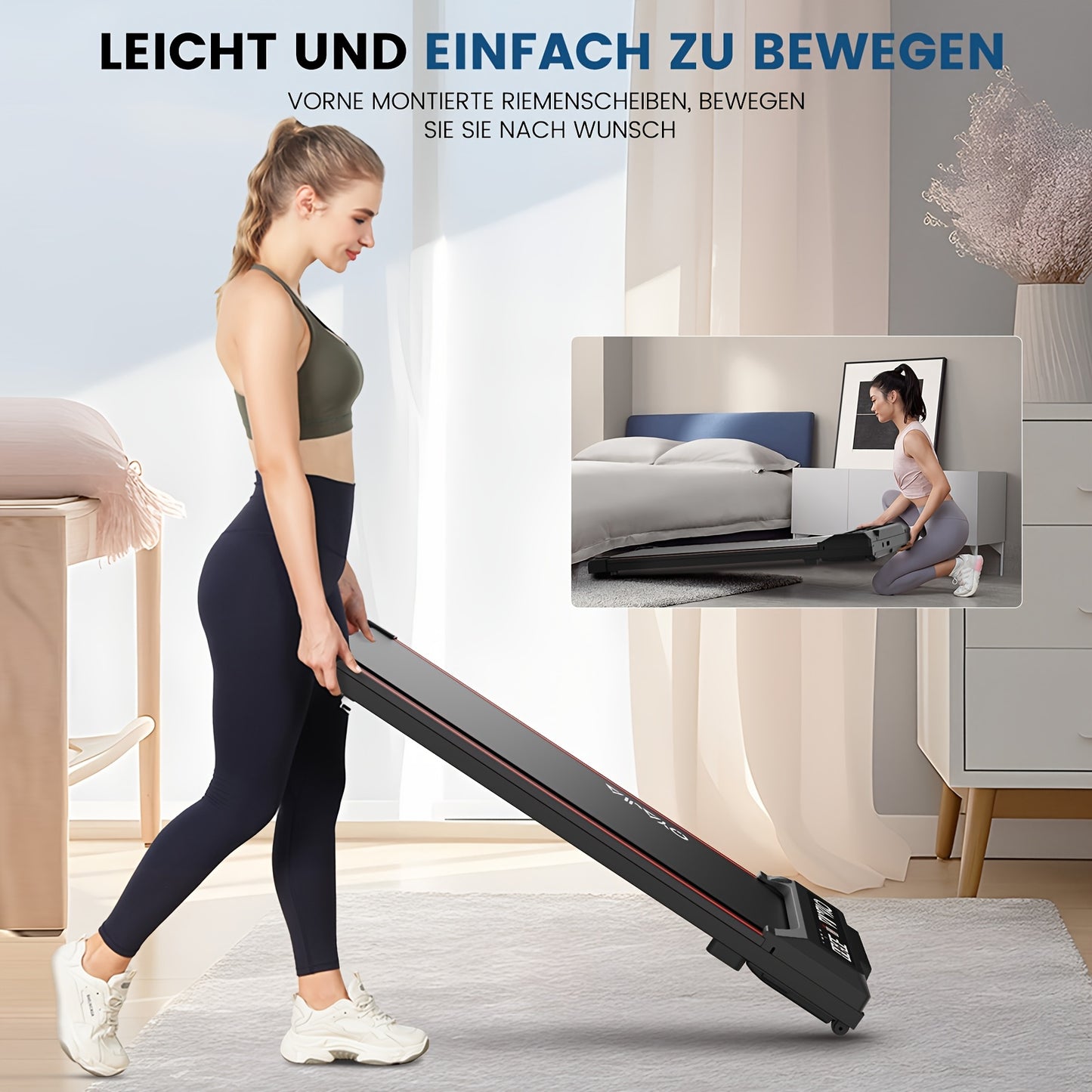 Loopband – Wandelband – Walking Pad – Hardloopband – Treadmill – Opvouwbaar Design – Afstandsbediening en Muziekfunctie – Groot LED Display 37,5x90 cm