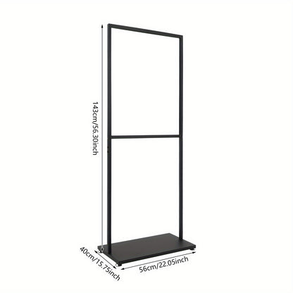 Posterstandaard – Posterhouder – Reclamebord – Displaystandaard – Presentatiestandaard – Zwart – Metalen Frame – Verstelbare Vloerplaten – Draagvermogen 13,6 kg