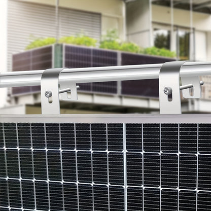 Verstelbare Solarpaneel Beugel – Solar Paneel Steun – Zonnepaneel Montagesysteem – PV Frame Houder – Zonnepaneel Bevestiging – Verstelbare Kantelhoek 0-90° – Duurzaam Staal 114-118 cm