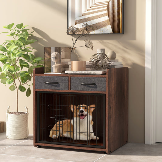 Hondenkennel – Hondenbench – Hondenkooi – Huisdierkooi – Binnengebruik – Industriële Stijl – Vergrendelbare Deur – Verstelbare Voetjes