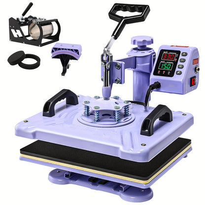 Warmtepers – Hittepers – Transferpers – Textielpers – Tefloncoating – 360° Draaibaar – Digitale Timer