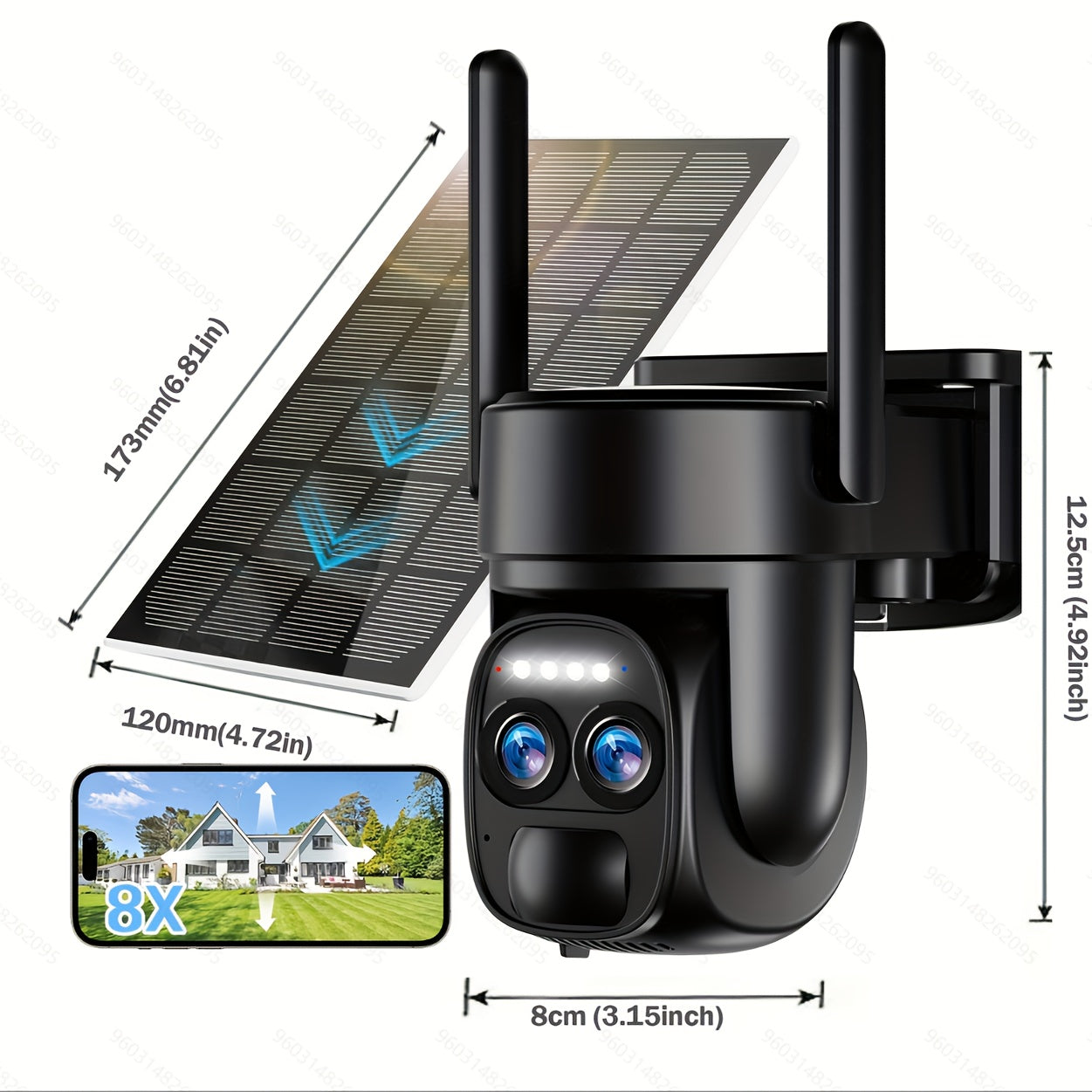Bewakingscamera – Beveiligingscamera – Buitencamera – Camerabewaking – Draadloze Camera – 1440p Dual Lens – Kleurennachtzicht met Spotlight