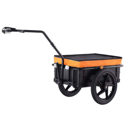 Fietskar – Fietstrolley – Bike Trailer – Bagagewagen – Fietsaanhanger – Carbon Stalen Frame – Waterdichte 600D Oxford Hoes – Max. 40 kg Draagvermogen – 406 mm Luchtbanden