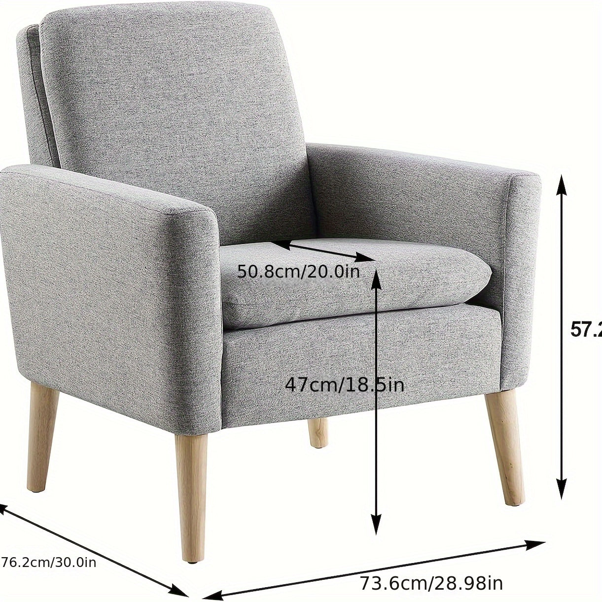Fauteuil – Accentstoel – Relaxstoel – Zithoekstoel – Loungefauteuil – Ergonomisch Design – Massief Houten Frame