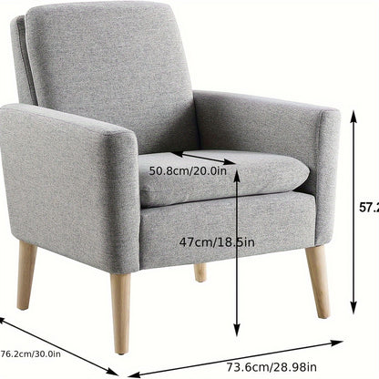Fauteuil – Accentstoel – Relaxstoel – Zithoekstoel – Loungefauteuil – Ergonomisch Design – Massief Houten Frame