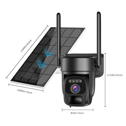Draadloze Beveiligingscamera – Zonne-energie Camera – Buiten Camera – 1080p Camera – IP66 Weerbestendig – 360° PTZ – 4G Connectiviteit