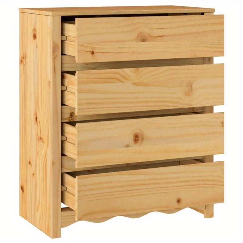 DRAMMEN 76.5x40x91cm Wooden Storage Cabinet with Lockable Shelves - Freestanding Organizer for Home, Office, Bedroom, Bathroom - High-Quality Mixed Wood Construction, Easy Assembly, Compact Design, Bedroom Organizer, Minimali