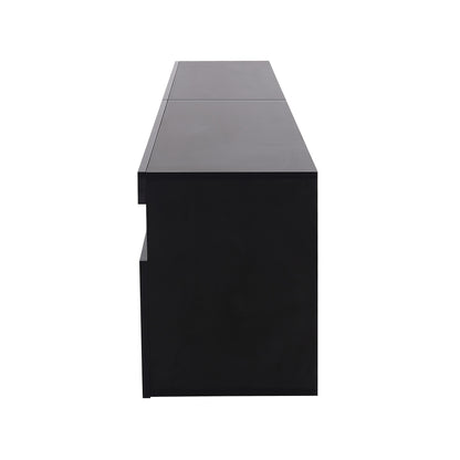Black Modern TV Cabinet with Bright Panels, Living And Dining Room 180cm, Tv Stand With Storage, Hanging Tv Stand On Wall, Media Console Long And Slim, Tv Wall Unit, Tv Unit Wall Panel, Wall Units Tv, Corner Tv Display, Large