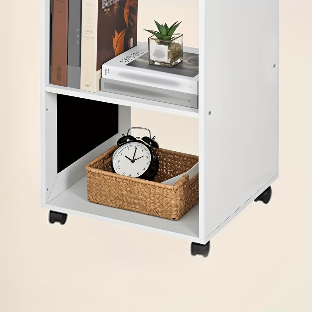 Verticale Sieradencabinet – Sieradenkastje – Spiegelkast – Organizer – Accessoirekast – Met Slot en Wieltjes – MDF met Fluwelen Voering – 36x40x170 cm – Wit/zwart