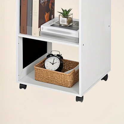 Verticale Sieradencabinet – Sieradenkastje – Spiegelkast – Organizer – Accessoirekast – Met Slot en Wieltjes – MDF met Fluwelen Voering – 36x40x170 cm – Wit/zwart
