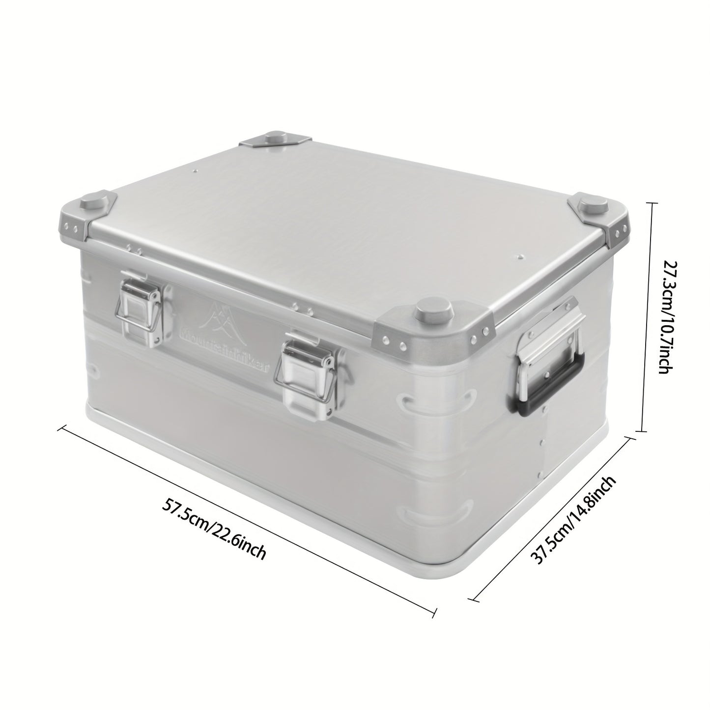 Opbergbox Aluminium – Opbergkist, Opbergdoos, Opbergcontainer, Opbergbak – Robuust & Sluitbaar – 50L Grote Inhoud, Weerbestendig
