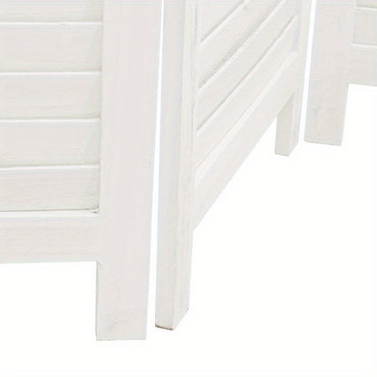 A Room Screen Featuring Five Panels of Solid Paulownia Wood in White. It Is Beautiful And Offers Privacy, Making It Ideal for Offices, Bedrooms, And Living Rooms., Bedroom Partition|Sleek Panel Design|Durable Construction