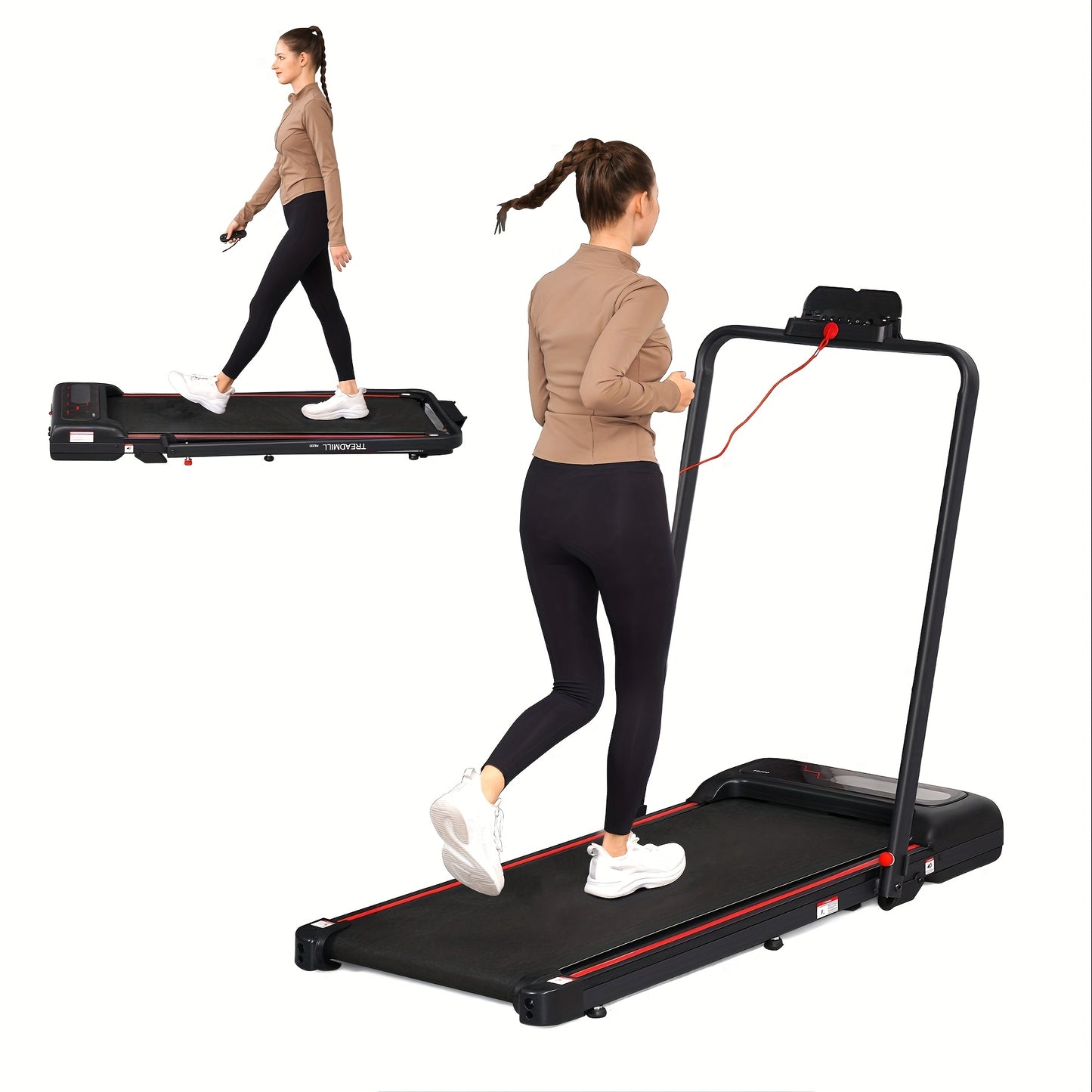 Elektrische Loopband – Treadmill – Hardloopband – Fitnessband – Wandelband – 2-in-1 Trainingsmodi – Opvouwbaar en Stil Met Verstelbare Hellingshoek