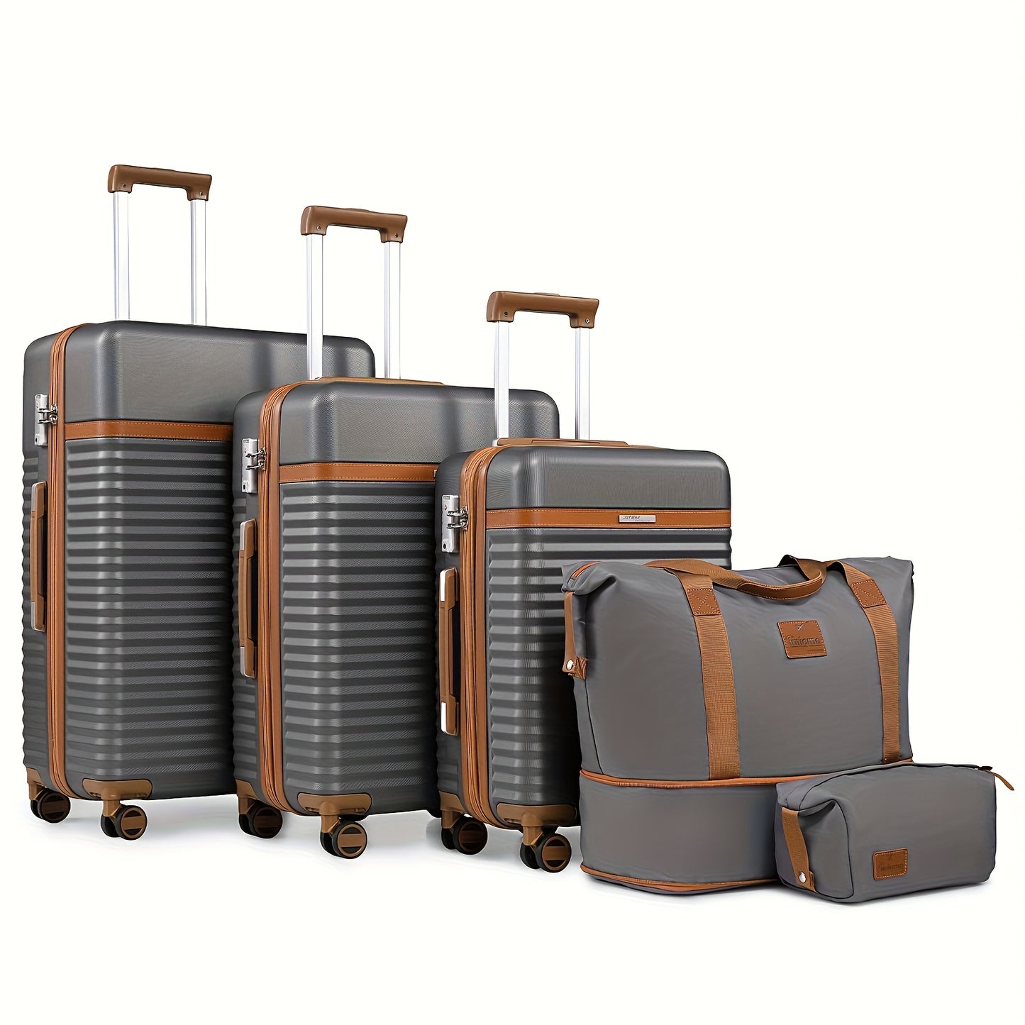 Kofferset – Reiskoffer – Bagage – Spinner Koffer – Handbagage – 20/24/28 Inch Grijs – Harde ABS Schaal – TSA Combinatieslot
