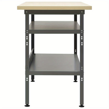 Werkbank – Werktafel – Werkbank Met Opbergruimte – Montagebank – Hobbytafel – Stalen Frame – 119x60x85 cm – Robuust En Multifunctioneel