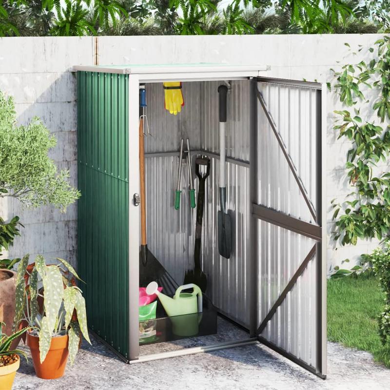 Tuinhuisje – Tuinschuur – Tuinberging – Gereedschapsschuur – Tuinkast – Groen – Duurzaam Gegalvaniseerd Staal – Compact 88x89x161 cm