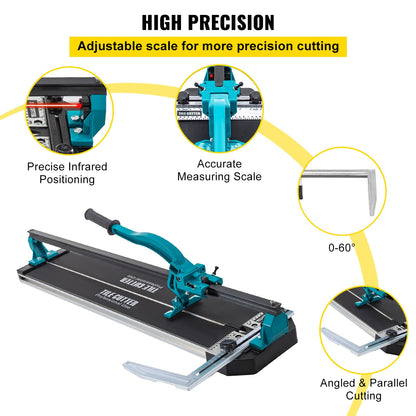 Handmatige Tegelsnijder – Tegelsnijmachine – Tegelknipper – Tegelsnijapparaat – Tegelzaag – Precise Laser Positionering – Geschikt Voor Tegels Tot 31 Inch