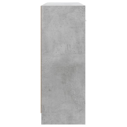 Dressoir – Buffetkast – Opbergkast – Kast – Ladekast – Betonlook Grijs – 3 Deuren Met Slot – 91x28x75 cm Vloermontage