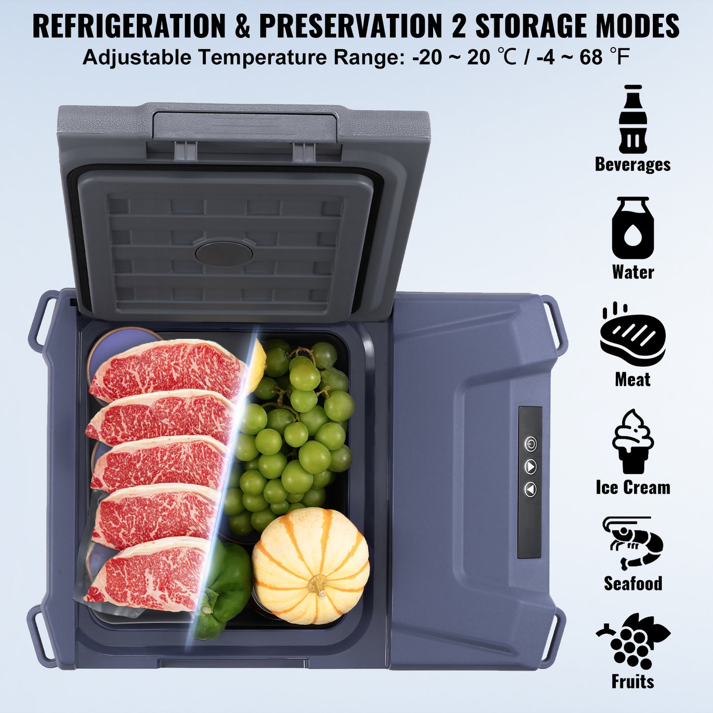 Draagbare Koelkast – Koelbox – Mini Koelkast – Mobiele Koelkast – Camping Koelkast – 9 Liter – Temperatuur Instelbaar – Bluetooth Bedienbaar