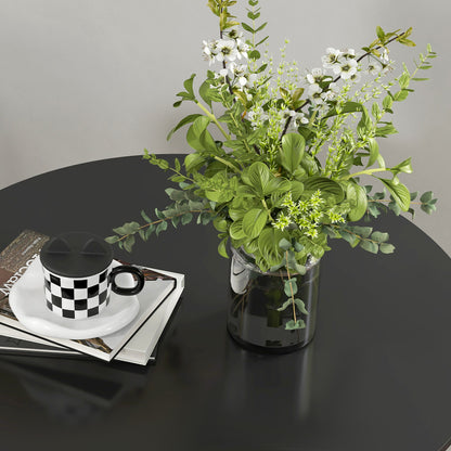Dining Table Kitchen Table Round Table, Modern Design, 78 Cm X 78 Cm X 75 Cm, Black