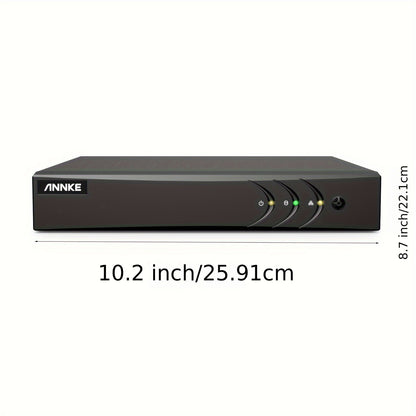 Beveiligingsrecorder – DVR – Videorecorder – Opnamerecorder – Bewakingsrecorder – 8 Kanaals Hybrid 5-in-1 – AI Mens- en Voertuigdetectie – H.265+ Videocompressie – 2TB Opslag – Zwart