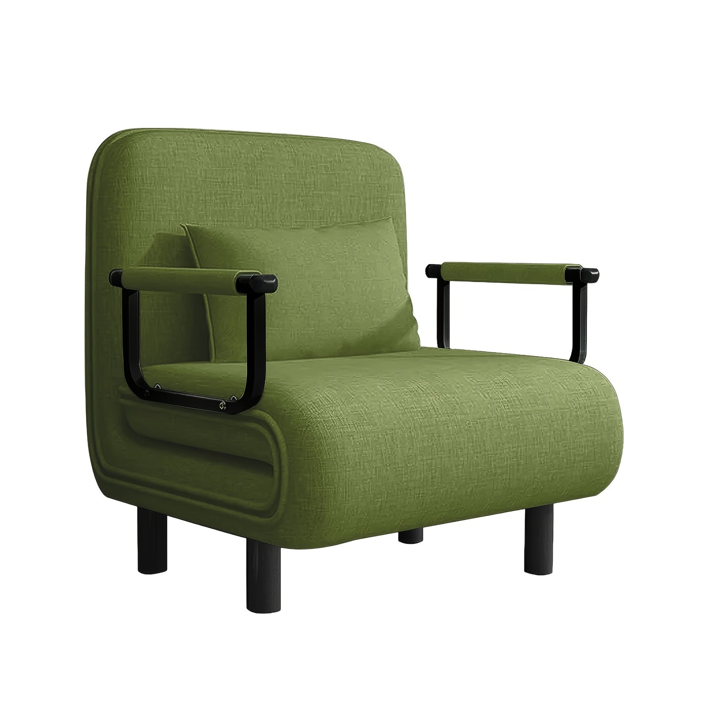 Verstelbare Sofa Bed Chair – Slaapstoel – Relaxfauteuil – Slaapbankstoel – Multifunctionele Stoel – Groen – 5 Verstelbare Rugleuningen – Duurzaam Polyester