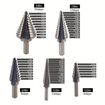 Boormachinebit – Boorbit – Schroefbit – Boorset – Snelstaal HSS – 5-delig – Cobalt Gecoat – Aluminium Koffer