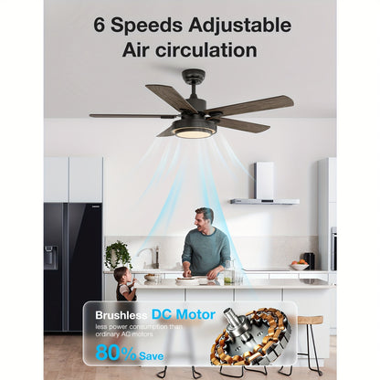 Plafondventilator – Ventilator – Plafondcirculatie – Luchtverfrisser – Koelventilator – Zwart – Omkeerbare Luchtstroom – Afstandsbediening