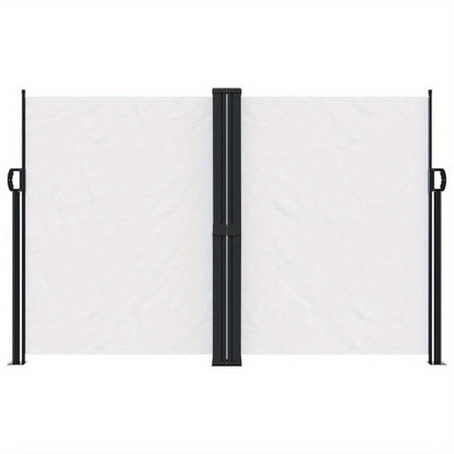 Windscherm – Uitschuifbaar Scherm – Balkonbescherming – Zonwering – Windscherm Tuin – Waterafstotend Polyester – Zelf Oprollend Mechaniek