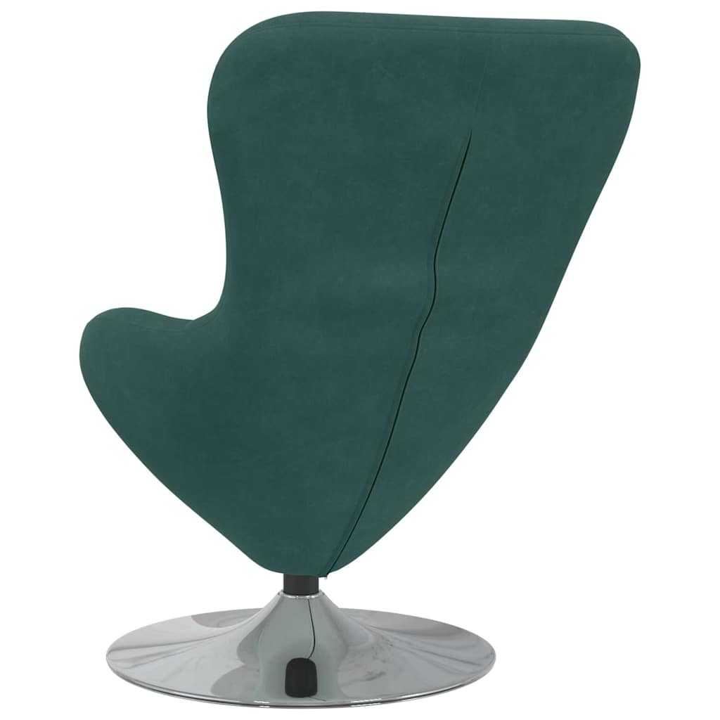 Fauteuil – Draaistoel – Relaxstoel – Loungestoel – Zetel – Donkergroen Fluweel – 360° Draaibaar