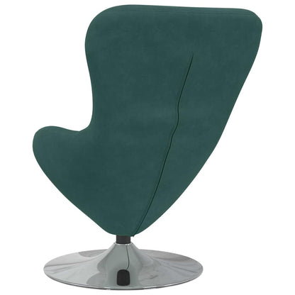 Fauteuil – Draaistoel – Relaxstoel – Loungestoel – Zetel – Donkergroen Fluweel – 360° Draaibaar