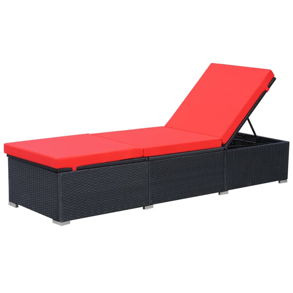 Loungestoel – Verstelbare Tuinstoel – Buitenstoel – Ligstoel - Rattan Stoel – Verstelbare Rugleuning – Weerbestendig Frame – Comfortabel Foam Kussen