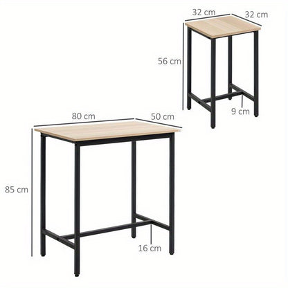 Bar table and chairs, comfortable dining furniture, suitable for living room, bedroom, dining room, hallway, balcony. Perfect home decoration, Balcony Furniture, Home Bar Setup, Modern Bar Stools, Durable Plastic Chairs, High