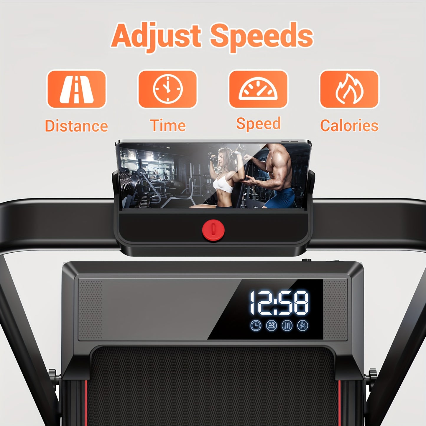 Loopband – Wandelband – Loopmachine – Trainingsapparaat – Fitnessapparaat – Inklapbaar Compact Design – 2,5 HP Stille Motor – Zwart