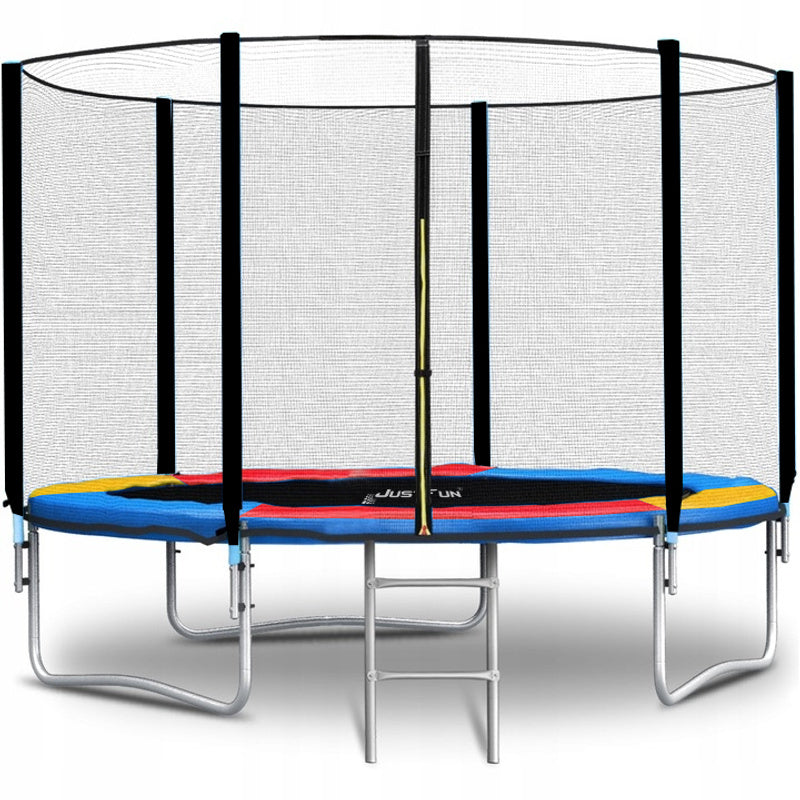 Trampoline – Tuintrampoline – Springkussen – Springmat – Buitenspeelgoed – 252 cm Diameter – Veilig Veiligheidsnet Met Ladder