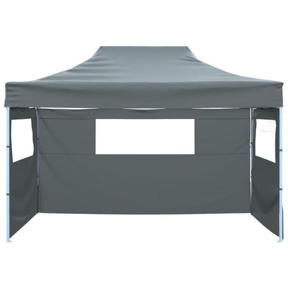 Tuinpergola – Patio Overkapping – Tuinkamer – Buitenlounge – Partytent – Anthraciet – Stevig Staalframe – 4x3 Meter