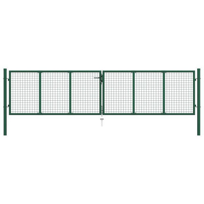 Groen Metalen Gaashek – Tuinhek – Gaashekwerk – Buitenhek – Dierenrenhek – Duurzaam Metaal – 390x75 cm – Weerbestendig Design