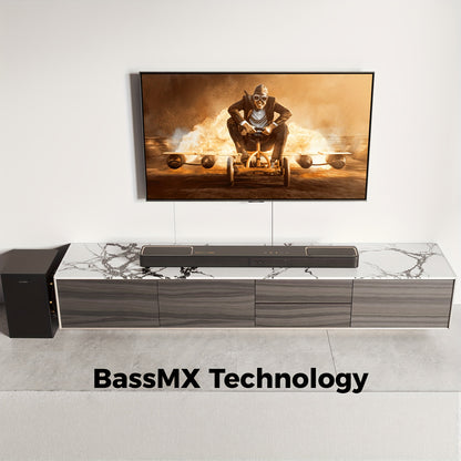 Soundbar – Home Cinema Speaker – Surround Geluidssysteem – TV Luidspreker – Draadloze Subwoofer – 5.1.2 Kanaals – Dolby Atmos – 460W Piekvermogen