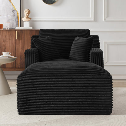 Bankbed – Slaapbank – Chaise Longue – Sofa Bed – Logeerbed – Corduroy Bekleding – Verstelbare Rugleuning – Direct Gebruiksklaar