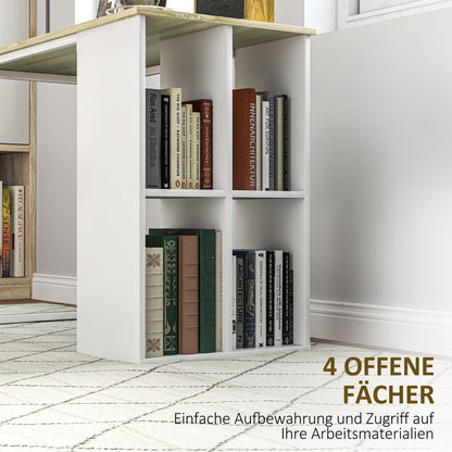 Compact Computertafel – Bureau – Werkplek – Schrijftafel – Computerbureau – Variant Oak – Ruimtebesparend Ontwerp – Ingebouwde Opbergruimte