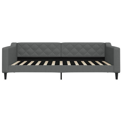 Bankbed – Slaapbank – Bedbank – Logeerbed – Sofa Bed – Donkergrijs – Ruimtebesparend Ontwerp – Stevig Massief Houten Frame – 100x200 cm