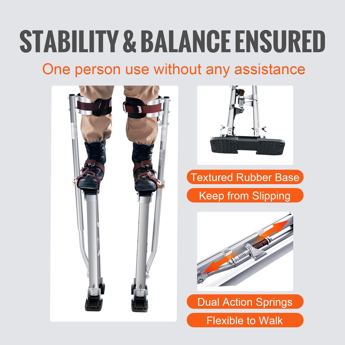 Steigerpennen – Werksteunen – Schalmen – Traplopers – Aluminium Steigers – Verstelbaar 60-102 cm – Inklapbare Knieschermen – Antislip Rubberzolen