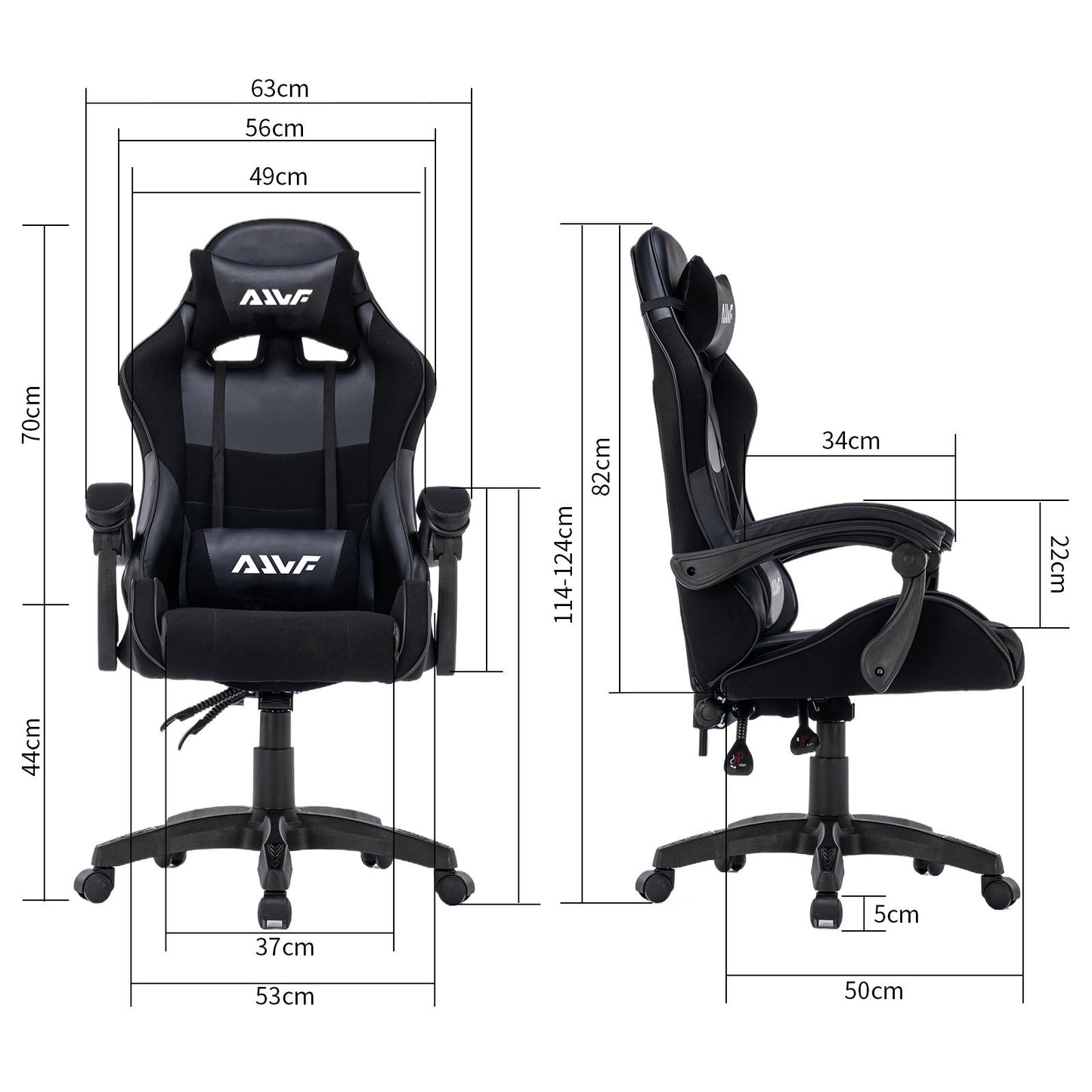 Gamingstoel – Gamestoel – Gaming Chair – Game Stoel – Bureaustoel – Ergonomisch Ontwerp – Verstelbare Hoogte & Kantelfunctie – Rood/Zwart